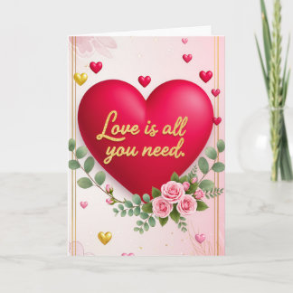 Valentines day Folded Greeting Card Kaart