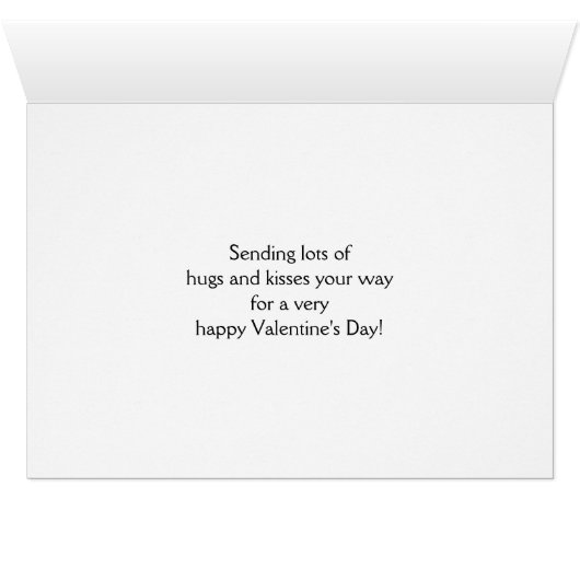 Valentine's Day for Boyfriend XOXO Design (Binenzijde Horizontaal (Onderkant))