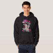 Valentine's day for couples bunnies with heart bal hoodie (Voorkant volledig)