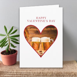 Valentines Day for Him, Beer Lover Valentine Heart Kaart