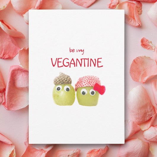 Valentine's Day for Vegans - Funny Cute Fruits Kaart