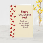 Valentines Day Friend Thank You Card Kaart (Gele Bloem)