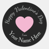 Valentines Day From Your Name Here Custom Graphics Ronde Sticker (Voorkant)