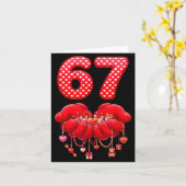 Valentines Day Funny 67 Six Seven Valentine Heart  Kaart (Gele Bloem)
