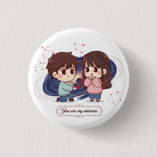 Valentine's Day Gift - Anniversary Cute Pin Button (Voorkant)
