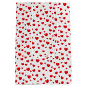 Valentine's Day Gift Bag With Ribbons and Hearts Medium Cadeauzakje (Achterkant)