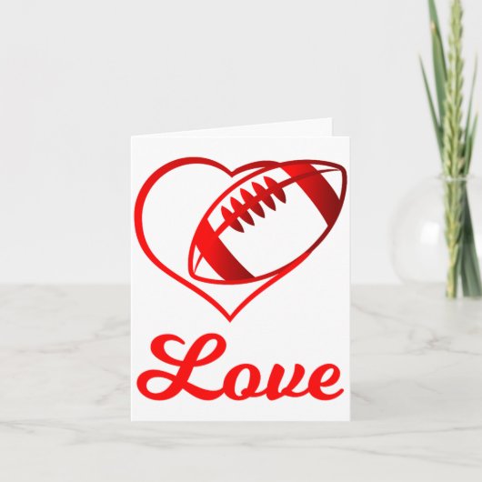 Valentines Day Gift For Football Lovers Kaart (Voorkant)