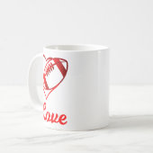 Valentines Day Gift For Football Lovers  Koffiemok (Voorkant links)
