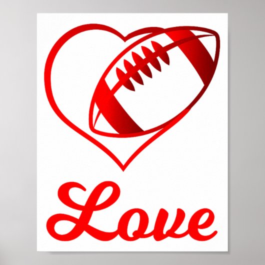 Valentines Day Gift For Football Lovers  Poster (Voorkant)