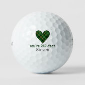 Valentine's Day Gift Husband, Heart PAR-fect Love Golfballen (Voorkant)