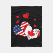Valentine's Day Gift Maple Leaf Canada  Fleece Deken (Voorkant)