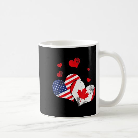 Valentine's Day Gift Maple Leaf Canada  Koffiemok (Rechts)