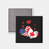 Valentine's Day Gift Maple Leaf Canada Magneet (Voorkant / Achterkant)