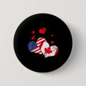 Valentine's Day Gift Maple Leaf Canada  Ronde Button 5,7 Cm (Voorkant)