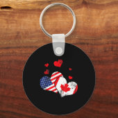 Valentine's Day Gift Maple Leaf Canada Sleutelhanger (Voorkant)