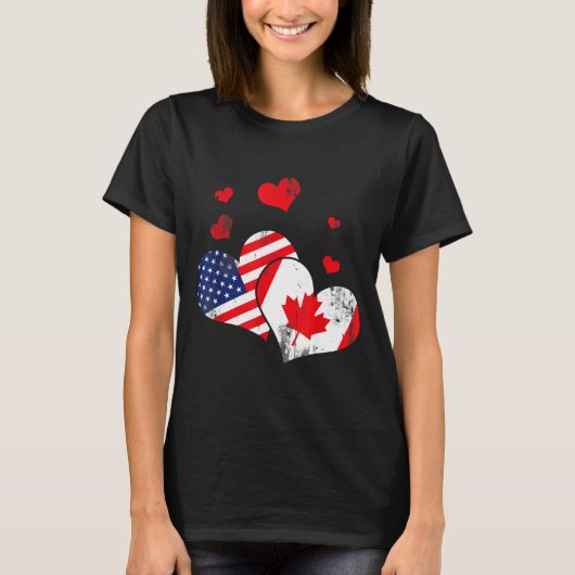 Valentine's Day Gift Maple Leaf Canada  T-shirt (Voorkant)