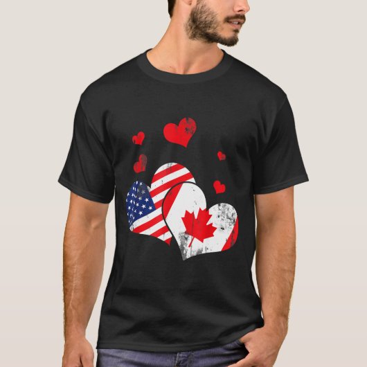 Valentine's Day Gift Maple Leaf Canada  T-shirt (Voorkant)