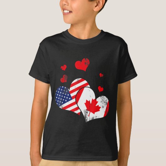 Valentine's Day Gift Maple Leaf Canada  T-shirt (Voorkant)