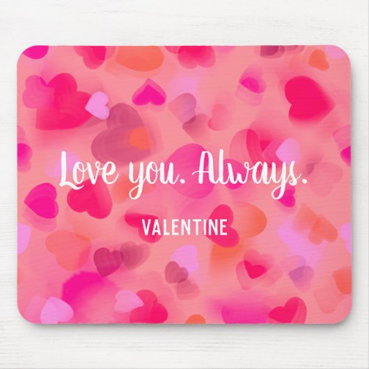 Valentine's Day Gift: Personal heart mousepad Muismat (Voorkant)