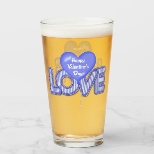Valentine's Day Glas (Voorkant gevuld)