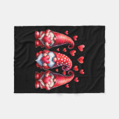 Valentines Day Gnomes Cute Red Hearts Love Gnome W Fleece Deken (Voorkant (Horizontaal))