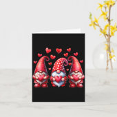 Valentines Day Gnomes Cute Red Hearts Love Gnome W Kaart (Gele Bloem)