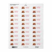 Valentines Day Goldendoodle Dogs Etiket (Full Sheet)