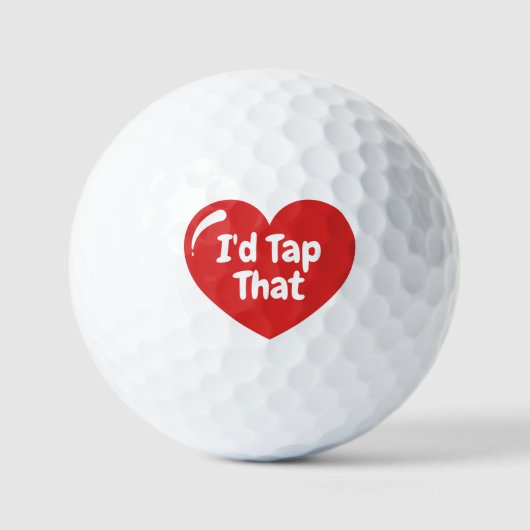 Valentines Day Golfer For Him Men Husband Heart Golfballen (Voorkant)