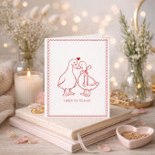 Valentine's Day Goose Love Husband Sentimental Kaart