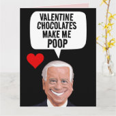 VALENTINE'S DAY GRAPPIGE JOE BIDEN POEP KAART (Gele Bloem)