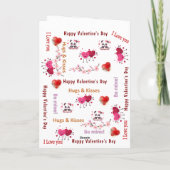 Valentine's Day Greeting Card CoupleRed Hearts  Feestdagen Kaart (Achterkant)