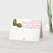Valentines Day Greeting Card Cute Kissing Potatoes Feestdagen Kaart (Achterkant)