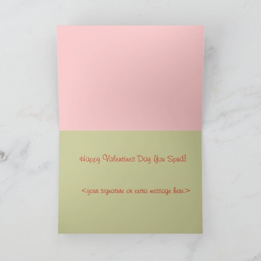 Valentines Day Greeting Card Cute Kissing Potatoes Feestdagen Kaart (Binnen)