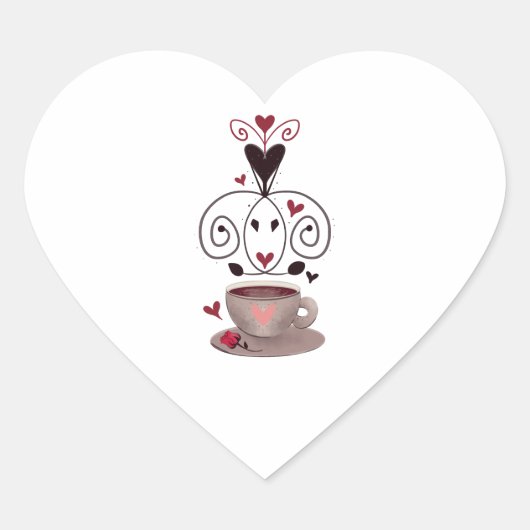 Valentine's Day Hart Sticker (Voorkant)