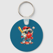 Valentines Day Heart Baseball Drip Ice Cream Boys  Sleutelhanger (Voorkant)