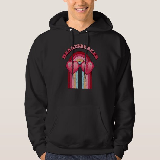 Valentines Day Heart Breaker Break Up Lovers Funny Hoodie (Voorkant)