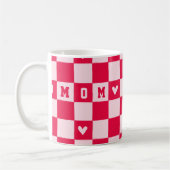 Valentine's Day Heart Checkered Mom Mug Koffiemok (Links)