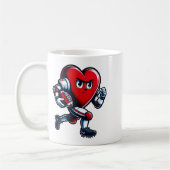Valentines Day Heart Football Player Team Srts  Koffiemok (Links)