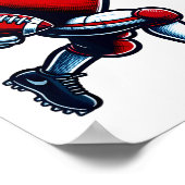 Valentines Day Heart Football Player Team Srts  Poster (Hoek)