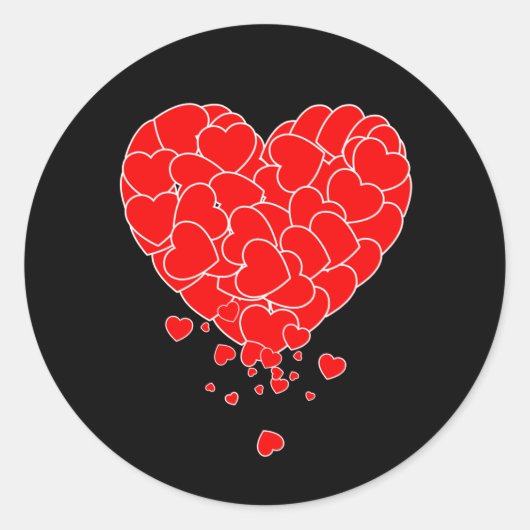 Valentine's Day - Heart Of Hearts Ronde Sticker (Voorkant)