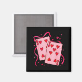 Valentines Day Heart Playing Cards In Love Funny 6 Magneet (Voorkant / Achterkant)
