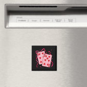 Valentines Day Heart Playing Cards In Love Funny 6 Magneet (Insitu (Vaatwasser))