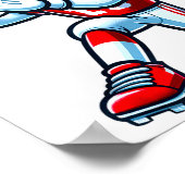 Valentines Day Heart Quarterback Football Srts  Poster (Hoek)