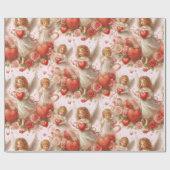 Valentines Day Hearts and Amge;s Holiday Cadeaupapier (Vlak)