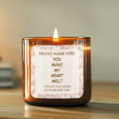 Valentine's Day Hearts Custom Candle Labels