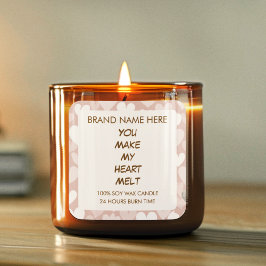 Valentine's Day Hearts Custom Candle Labels 