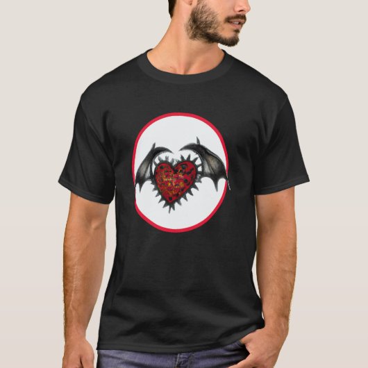 Valentine's Day hearts dragon  17 T-shirt (Voorkant)