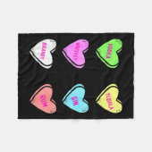 Valentines Day Hearts Drinking Liquor Lovers Anti  Fleece Deken (Voorkant (Horizontaal))