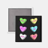 Valentines Day Hearts Drinking Liquor Lovers Anti  Magneet (Voorkant / Achterkant)