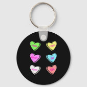 Valentines Day Hearts Drinking Liquor Lovers Anti  Sleutelhanger (Voorkant)
